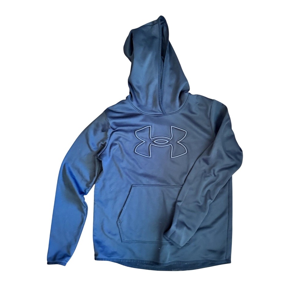 Under Armour Hoodie Women's Size M Black Hooded Sweatshirt Front‎ Pocket